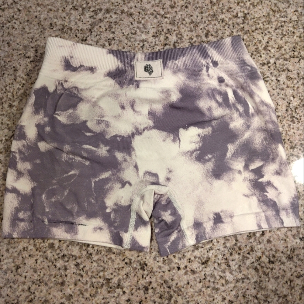 Darc Sport Lobos Katya Cream Stone Marble Shorts - Picture 3 of 4